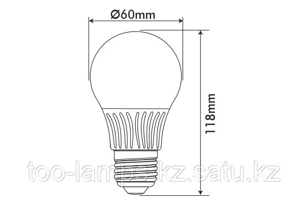 Светодиодная лампа GLOBUS-2/10W/SMD/E27/2700K/A60/CBOX, фото 2