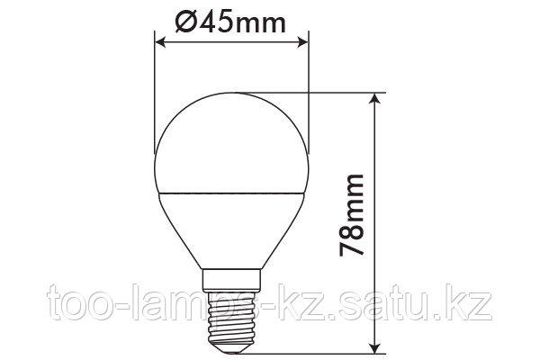 Светодиодная лампа ORBILED-2/6W/SMD/E14/4000K/G45/CBOX, фото 2