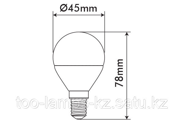 Светодиодная лампа BASIS/5.5W/SMD/E14/2700K/G45/CBOX
