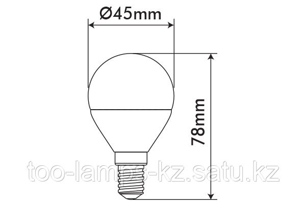 Светодиодная лампа BASIS/5.5W/SMD/E14/4000K/G45/CBOX, фото 2