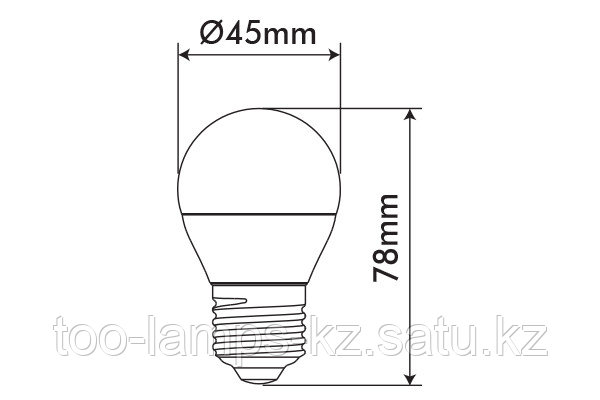 Светодиодная лампа BASIS/5.5W/SMD/E27/4000K/G45/CBOX, фото 2