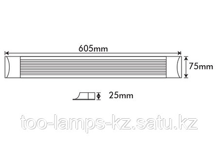 Светильник светодиодный FIT/20W/6000K/600MM/220V/Настенный, фото 2
