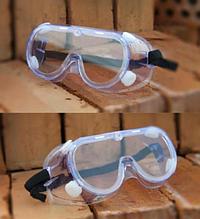 Закрытые защитные прозрачные очки противочумные с клапаном