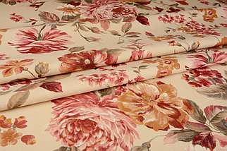 Портьерная ткань с цветами