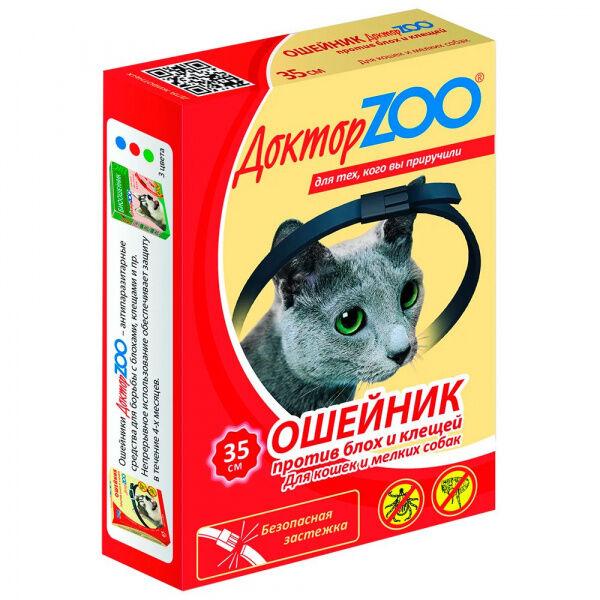 Доктор ZOO Ошейник против блох и клещей для кошек и собак