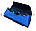 Чехол футляр каркасный для очков на магните вертикальный синего цвета длина 16,5 см, фото 4