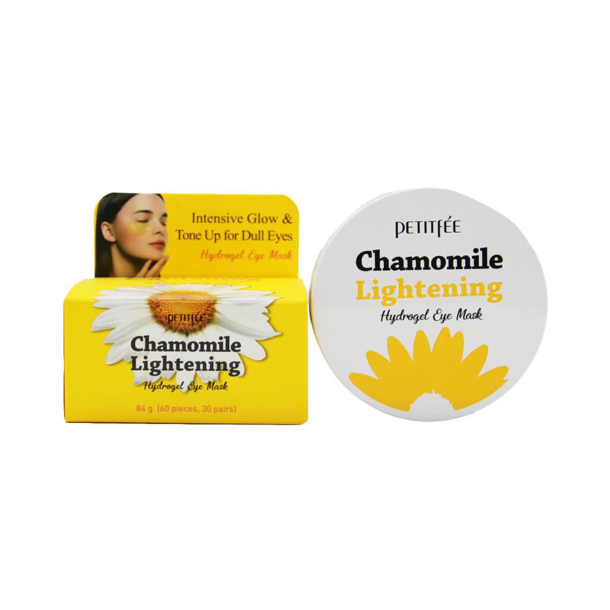 Патчи против темных кругов с экстрактом ромашки Petitfee Chamomile Lightening Hydrogel Eye Mask