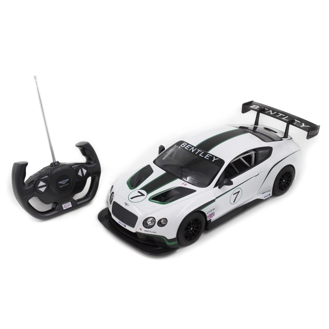 Радиоуправляемая машина RASTAR 70600W 1:14 Bentley Continental GT3 Пластик 27 Mhz Белый