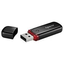 USB-накопитель, Apacer, AH333, AP64GAH333B-1, 64GB, USB 2.0, Чёрный