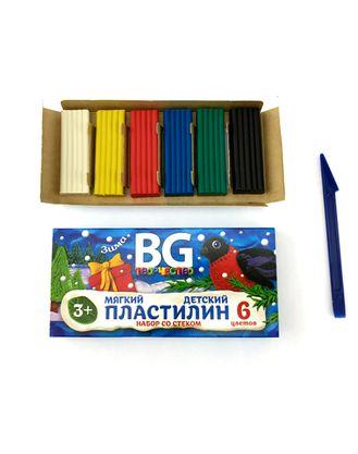 Пластилин "BG" 6 цветов, 120гр, со стеком "Времена года", в картонной упаковке