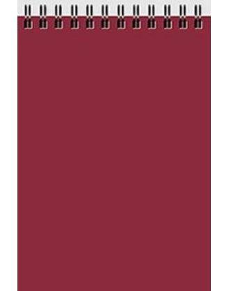 Блокнот "Hatber", 80л, А5, клетка, обложка из дизайнерского картона, на гребне, серия "Красный"