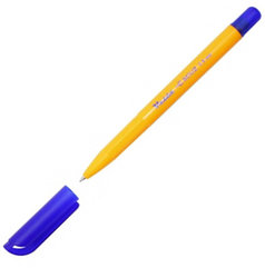 Ручка шарик.  Веста, синяя паста на масл.осн, оранжевый корпус