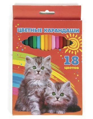 Карандаши "Hatber VK", 18 цветов, серия "Мои лучшие друзья", в картонной упаковке