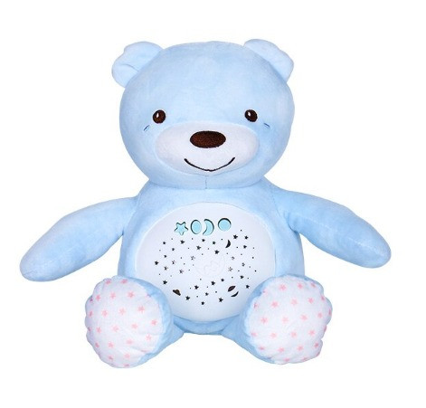 Детский ночник на батарейках со звуковыми и музыкальными эффектами 2 в 1 медвежонок Dream голубой - фото 7 - id-p88400998