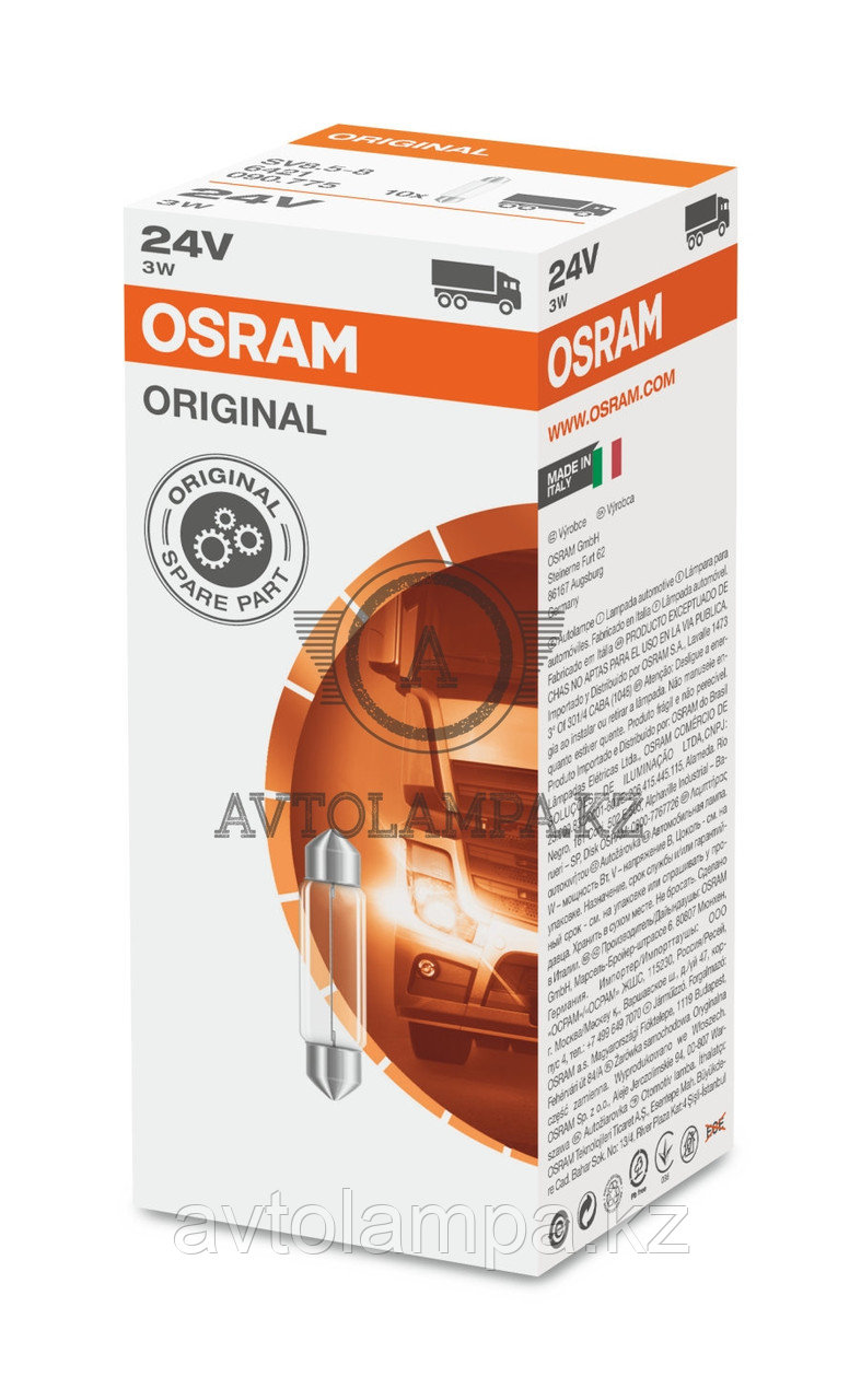 6421 OSRAM Original Line 24v 3w C5W C10W Festoon