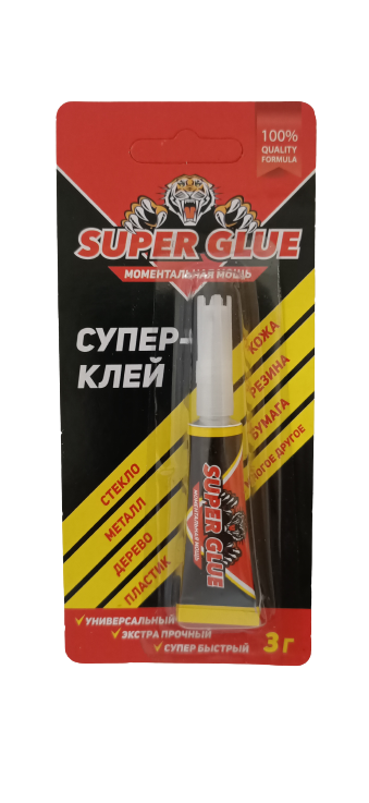 Супер-клей Super glue, 3г. - фото 1 - id-p88418018