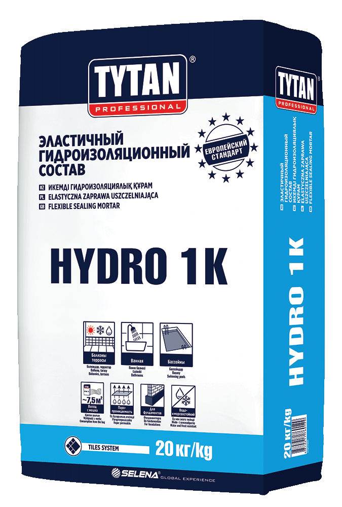 Эластичный гидроизоляционный состав HYDRO 1K - фото 1 - id-p88409895