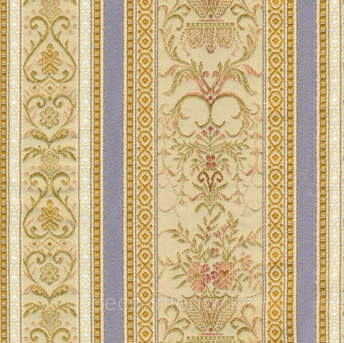 Портьерная ткань для штор и обивки, цветочный орнамент с полосой - фото 2 - id-p28154580