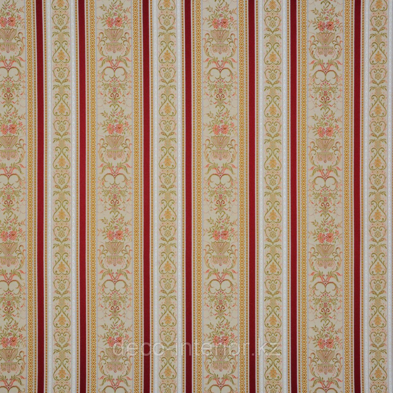 Портьерная ткань для штор и обивки, цветочный орнамент с полосой - фото 6 - id-p28154580