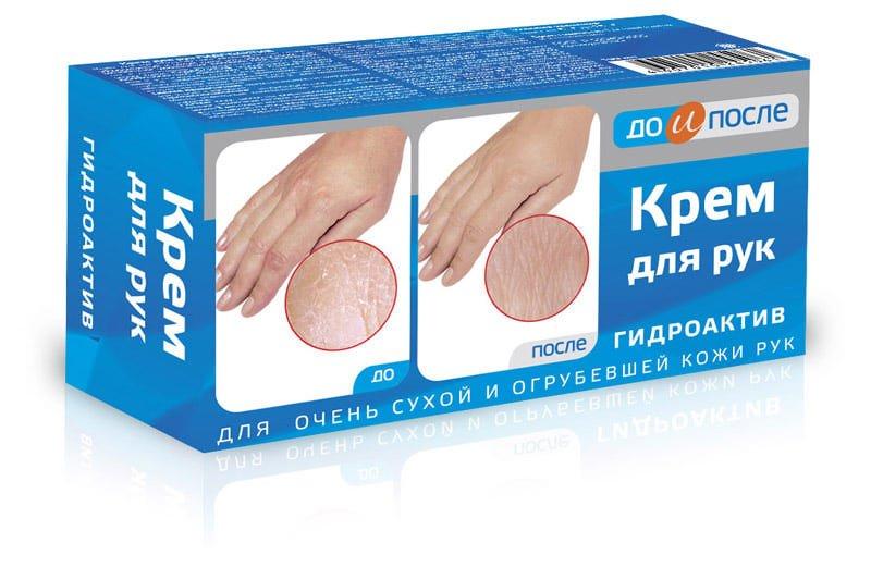 До и после "Гидроактив" крем д/сухих рук