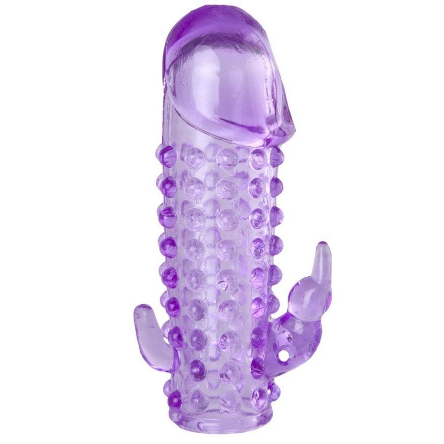 Интимная игрушка удлиняющая  насадка на пенис с клиторальной стимуляцией