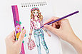 Make It Real Скэтчбук Блокнот с трафаретами для создания Модных дизайнов: Цветочная фантазия, фото 2