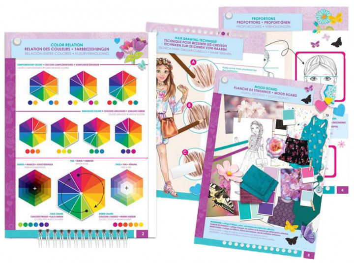Make It Real Скэтчбук Блокнот с трафаретами для создания Модных дизайнов: Цветочная фантазия - фото 4 - id-p88501122