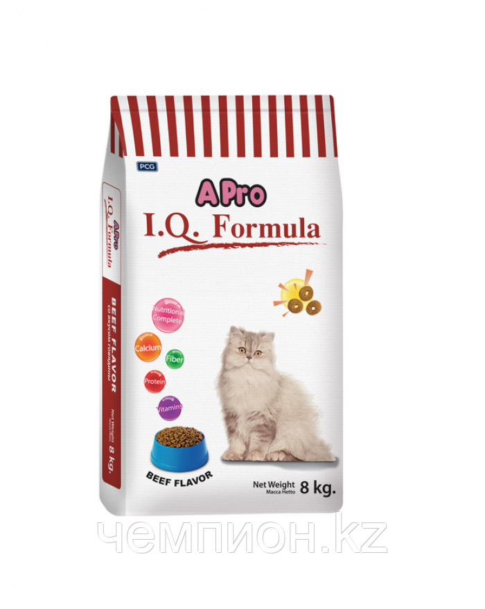 А05400 APRO I.Q Formula, корм для кошек со вкусом говядины, уп.400гр.