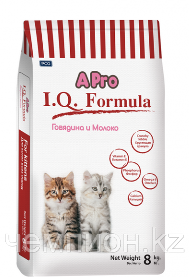 К0115 APRO I.Q Formula, корм для котят со вкусом говядины с молоком, уп.15кг.