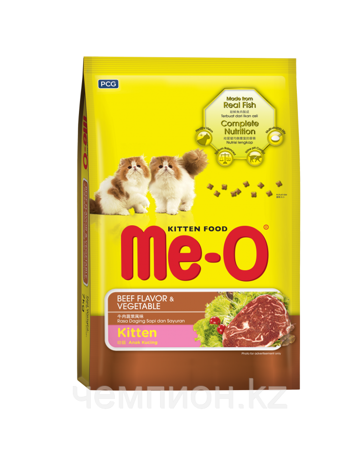 К14400 Meo-O, корм для котят, говядина с овощами, уп.400 гр.