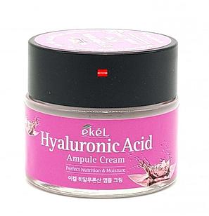 Крем 70мл ампульный интенсивно увлажняющий крем с гиалуроновой кислотой Ekel Hyaluronic Acid ampoule cream
