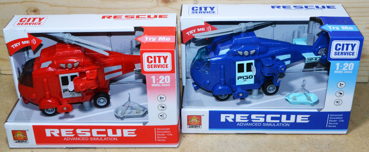 WY760ABCD Вертолет Rescue Advanced свет/звук 3 функции (кнопки)24*16