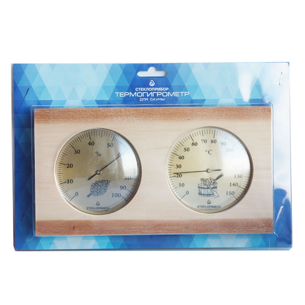 Термогигрометр для сауны Стеклоприбор ТГС-4 (термометр от 0 до +150°C, гигрометр от 0 до 100%) - фото 2 - id-p88523281