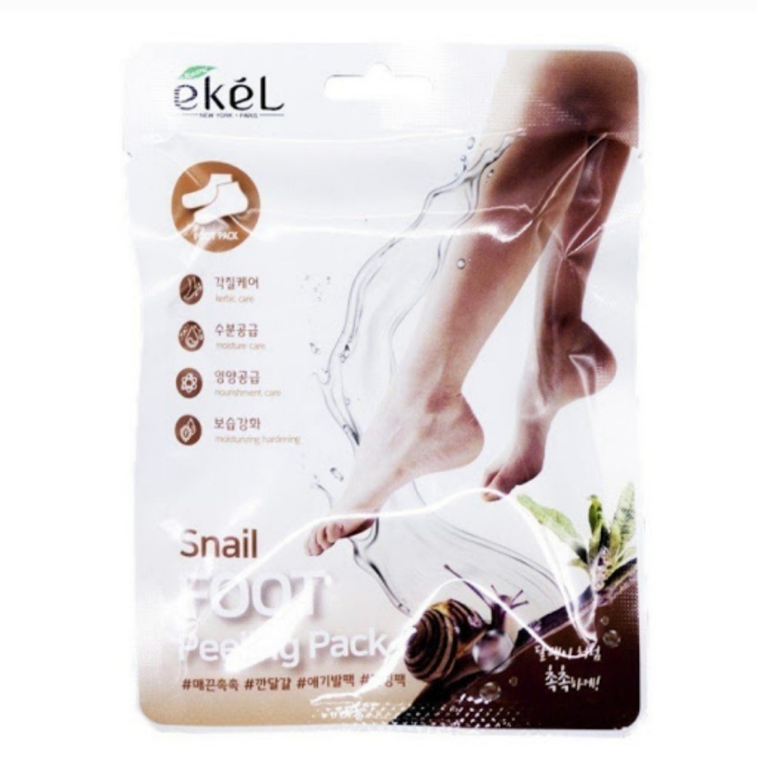 Пилинг-носочки с муцином улитки Ekel Snail Foot Peeling Pack 40 g.