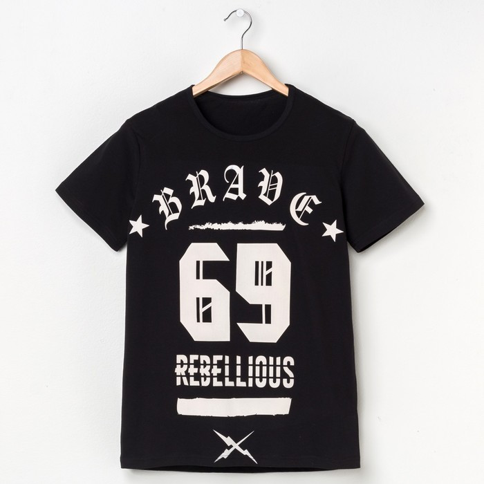 Футболка мужская "Brave" р. 3XL(56), чёрный