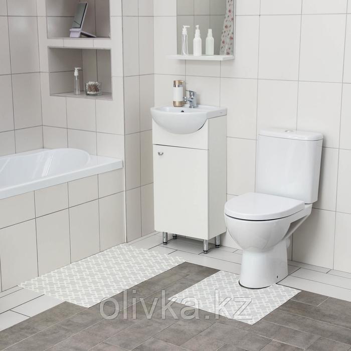 Набор ковриков для ванны и туалета Вилина, 2 шт: 50×52, 50×85 см