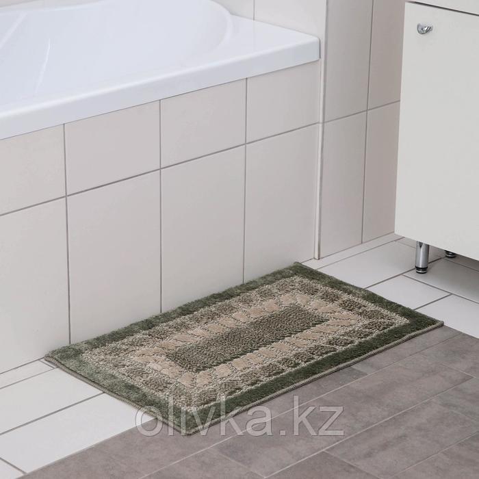 Коврик SHAHINTEX Mosaic, 45×75 см, цвет оливковый
