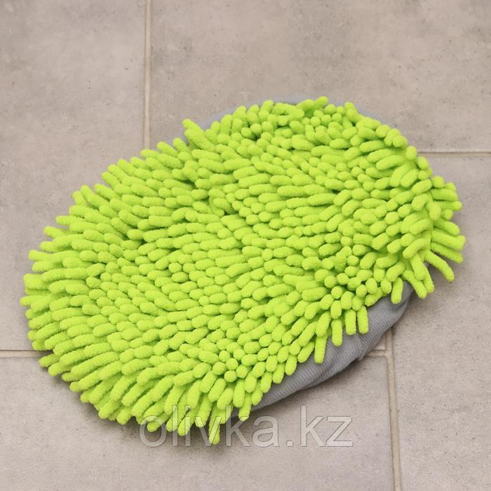 Насадка для швабры, 26×18×2 см, микрофибра букля, цвет зелёный