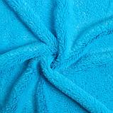 Лоскут для рукоделия 50*50см мех цвет голубой, фото 2