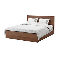 Кровать каркас МАЛЬМ с 2 ящика коричневая морилка 160х200 Лурой ИКЕА, IKEA, фото 1