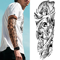 Временное тату на руку биомеханика 44 х 16,5 см QB-030