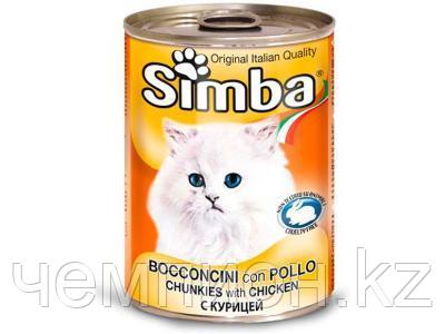 0907 SIMBA, Симба кусочки с курицей для кошек, уп.24шт*415гр.
