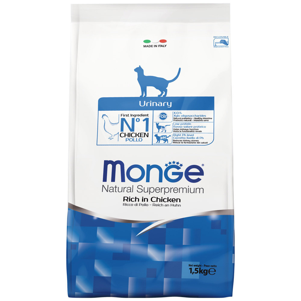 Monge Urinary Корм сухой для кошек, профилактика МКБ, 1,5 кг