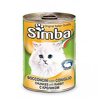 0908 SIMBA, Симба кусочки с кроликом для кошек, баночка 415гр.