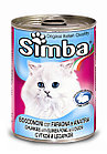 0951 SIMBA, Симба кусочки с уткой и цесаркой для кошек, баночка 415гр.