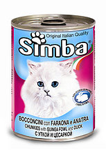 0951 SIMBA, Симба кусочки с уткой и цесаркой для кошек, уп.24шт*415гр.
