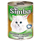 0953 SIMBA, Симба кусочки с дичью для кошек, уп.24шт*415гр.