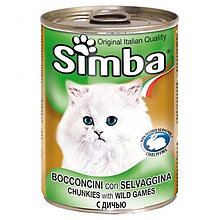 0953 SIMBA, Симба кусочки с дичью для кошек, уп.24шт*415гр.
