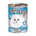 0954 SIMBA, Симба кусочки с ягнёнком для кошек, баночка 415гр.