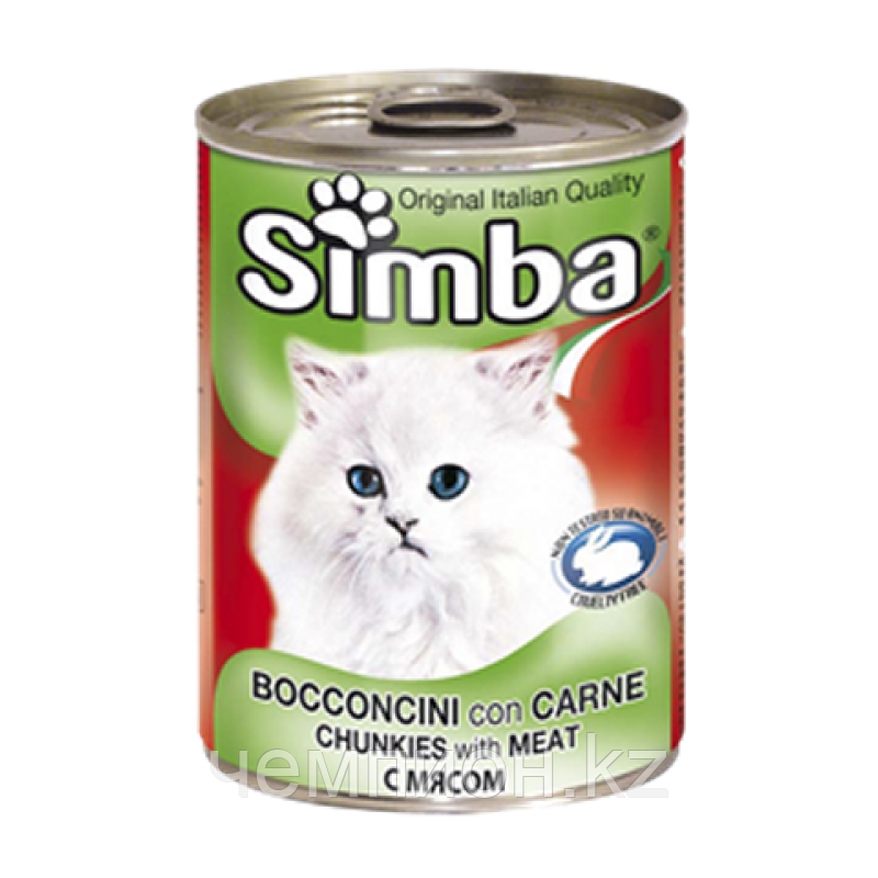 0960 SIMBA, Симба кусочки с телятиной для кошек, баночка 415гр.
